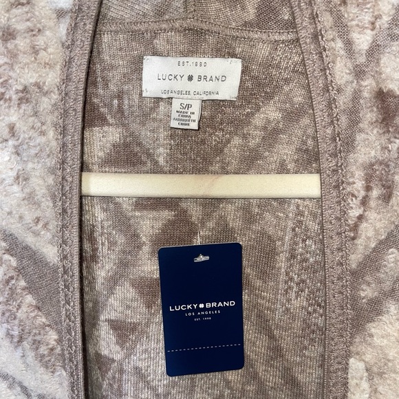 LUCKY BRAND Open Front Fringe Cardigan Sweater S NWT - Picture 9 of 11